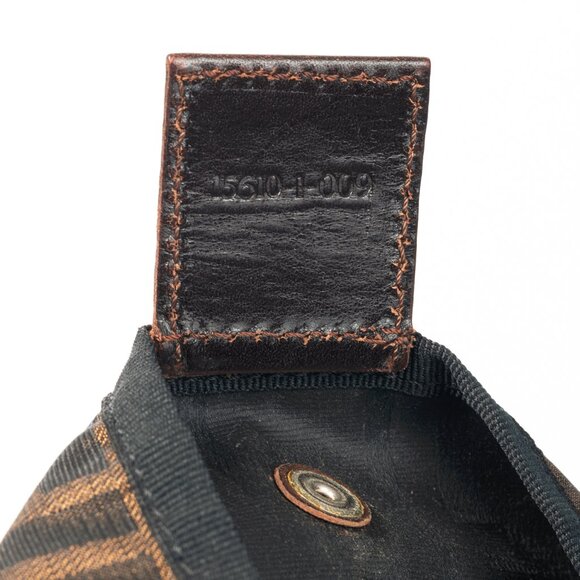 Fendi Brown Zucca Canvas Leather-Trim Snap-Closure Tote - Picture 12 of 12